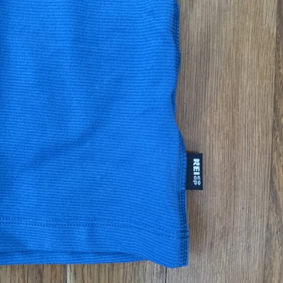 REI Co-Op 1/4 Zip Pullover Shirt Boy's Blue8 Mock Neck Long Sleeve Size M - Picture 3 of 5